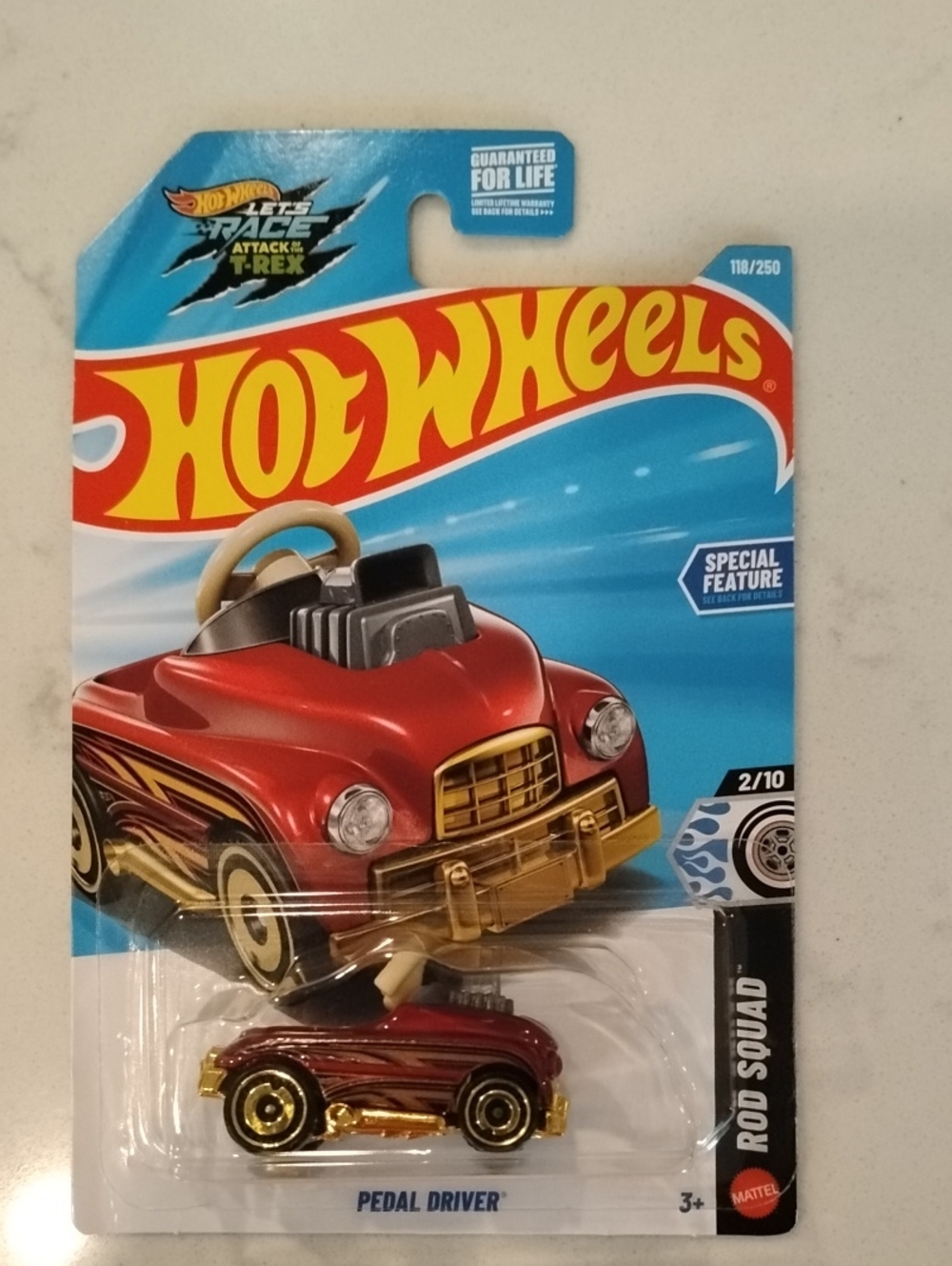 Mattel Hot Wheels Pedal Driver - Red & Gold